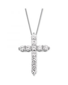 Cross Pendant Necklace (1 ct. t.w.) in 14k Gold or White Gold