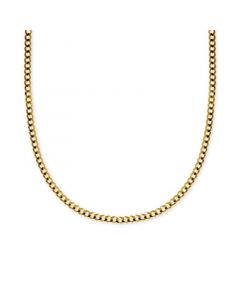 18" Curb Link Chain Necklace (3-1/6mm) in Solid 14k Gold