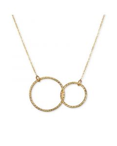 Interlocking Circle Pendant Necklace in 10k Gold