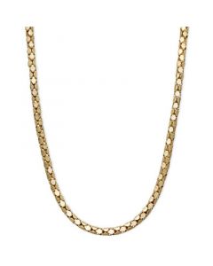 14k Gold Necklace, 20" Diamond Cut Popcorn Chain (1-5/8mm)