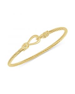 Torchon Knot Bangle Bracelet in 14k Gold-Plated Sterling Silver