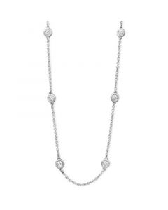 Trio by EFFY® Diamond Seven Station Necklace 16-18" (1/2 ct. t.w.) in 14k White, Yellow or Rose Gold