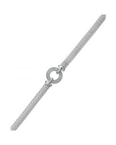 Diamond Mesh Circle Bracelet (1/8 ct. t.w.) in Sterling Silver