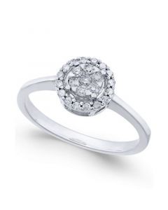 Diamond Cluster Promise Ring (1/4 ct. t.w.) in White Gold