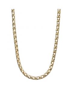 14k Gold Necklace, 16" Diamond Cut Popcorn Chain (1-5/8mm)