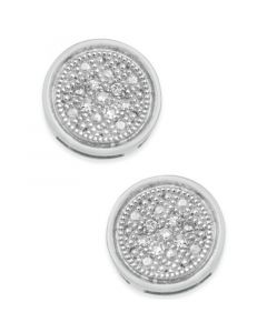 Diamond Accent Button Stud Earrings