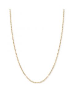 18" Flattened Link Chain Necklace in 14k Gold