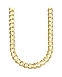 26" Open Curb Link Chain Necklace in Solid 10k Gold