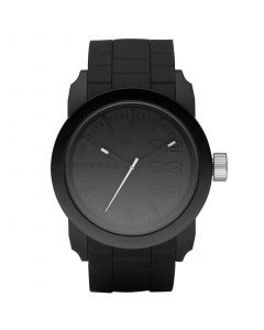 Unisex Black Silicone Strap Watch 44mm DZ1437