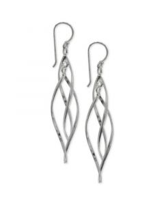 Pointed Twist Drop Earrings in Sterling Silver, Created for Macy's