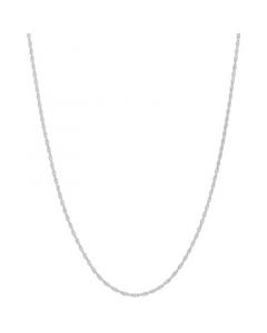 14k Yellow Gold Necklace, 16" Light Rope Chain (1mm)