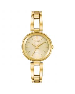 Women's Eco-Drive Axiom Gold-Tone Stainless Steel Bracelet Watch 28mm