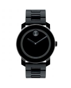 Unisex Swiss Bold Large Black Polymer Bracelet Watch 42mm 3600047