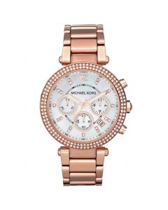 Women's Chronograph Parker Rose Gold-Tone Stainless Steel Bracelet Watch 39mm MK5491