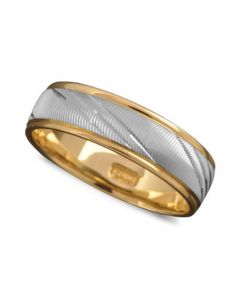 Men's 6mm Ring in 14k Gold and 14k White Gold