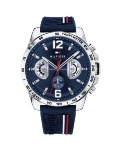 Men's  Navy Silicone Strap Watch 46mm