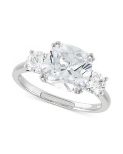 Cubic Zirconia Statement Ring in Sterling Silver