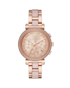 Women's Chronograph Sofie Rose Gold-Tone Stainless Steel & Blush Acetate Bracelet Watch 39mm