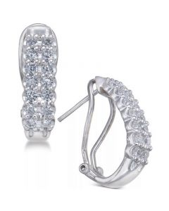 Diamond Hoop Earrings (1 ct. t.w.) in 10k White Gold & Yellow Gold