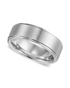 Men's Cobalt Ring, Comfort Fit Wedding Band