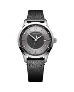 Men's Swiss Alliance Black Leather Strap Watch 40mm