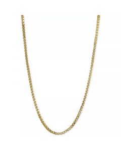 Adjustable 16"- 22" Box Link Chain Necklace in 18k Gold-Plated Sterling Silver, Created for Macy's (Also in Sterling Silver)