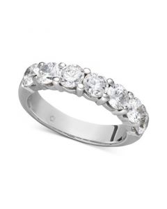 Certified Seven Diamond Station Band Ring in 14k White Gold (2 ct. t.w.)