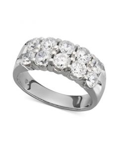 Two-Row Certified Diamond Band Ring in 14k White Gold (2 ct. t.w.)