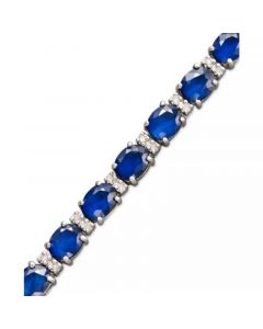 Velvet Bleu by EFFY® Emerald (9-1/3 ct. t.w.) and Diamond (1/4 ct. t.w.) Tennis Bracelet in 14k Gold (Also Available in Brasilica by EFFY® Sapphire)