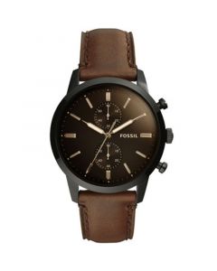 Men's Chronograph Townsman Brown Leather Strap Watch 44mm