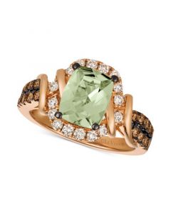 Chocolate & Nude™ Mint Julep Quartz™ (1-3/4 ct. t.w.) & Diamond (5/8 ct. t.w.) Ring in 14k Rose Gold