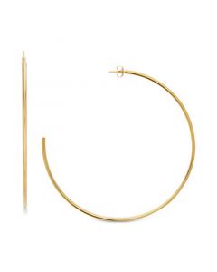 Polished Tube C-Hoop Earrings in 14k Gold