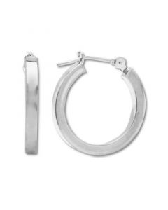 Polished Hoop Earrings in 14k White Gold