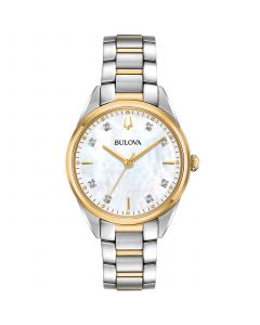 Women's Sutton Diamond-Accent Two-Tone Stainless Steel Bracelet Watch 32.5mm