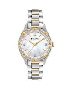 Women's Sutton Diamond (1/10 ct. t.w.) Two-Tone Stainless Steel Bracelet Watch 32.5mm