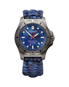 Men's Swiss I.N.O.X. Professional Diver Blue Paracord Strap Watch 45mm