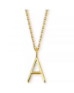 Amelia Initial 16" Pendant Necklace in 14K Gold