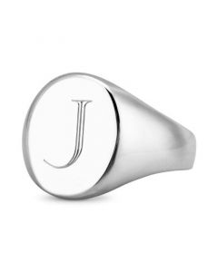 Initial Signet Ring in Sterling Silver