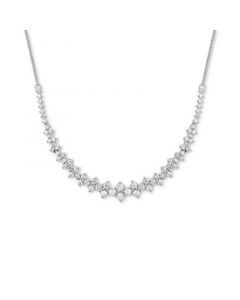 Diamond Collar Necklace (1-1/2 ct. t.w.) in 14k White Gold, 16" + 2" extender, Created for Macy's