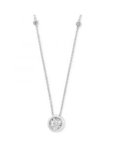 Bubbles by EFFY® Diamond Bezel 18" Pendant Necklace (1/2 ct. t.w.) in 14k White, Yellow or Rose Gold