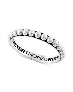 Peter Thomas Beaded Stacking Band in Sterling Silver