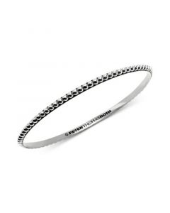 Beaded Bangle Bracelet in Sterling Silver