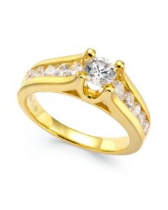 Certified Diamond Channel Engagement Ring in 14k Gold (1 ct. t.w.)