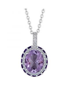 Multi-Gemstone 18" Pendant Necklace (4-3/4 ct. t.w.) in Sterling Silver