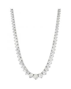 Diamond Fancy 16-3/4" Collar Tennis Necklace (10 ct. t.w.) in 14k White Gold