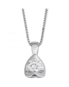 Diamond Tension-Set 18" Pendant Necklace (5/8 ct. t.w.) in 14k White, Yellow or Rose Gold