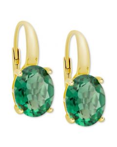 Green Quartz Drop Earrings (4-3/4 ct. t.w.) in 14k Gold-Plated Sterling Silver