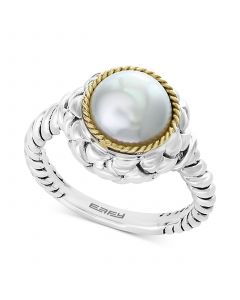 EFFY® Cultured Freshwater Pearl (9mm) Ring in Sterling Silver & 18k Gold