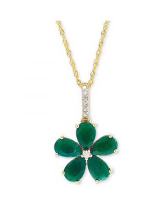 Ruby (2-1/2 ct. t.w.) & Diamond Accent 18" Pendant Necklace in 14k Gold (Also in Emerald)