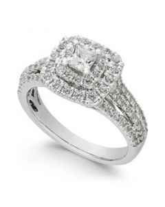 Diamond Princess Cut Engagement Ring (1 ct. t.w.) in 14k White Gold